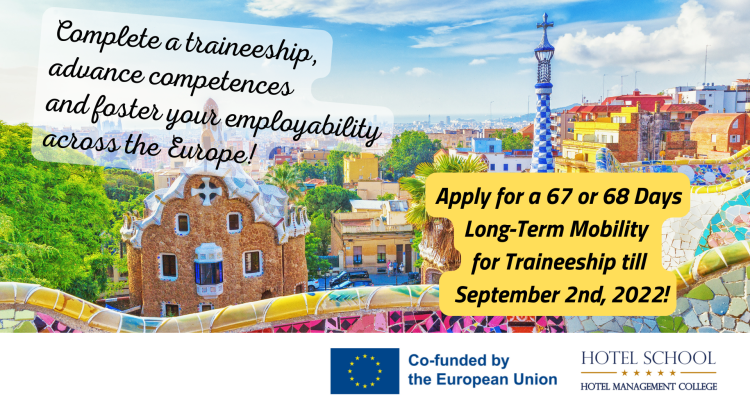 Apply now! Erasmus Higher Education Student Mobility for Traineeships Call 1 “Long-term Student  Mobility for Traineeship”
