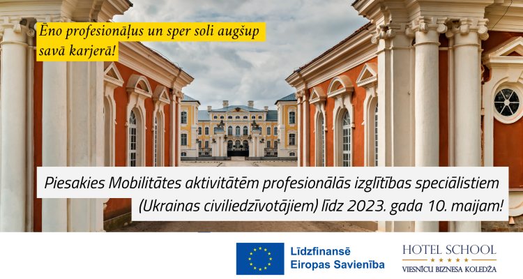 Erasmus+ darba ēnošanas aktivitātes profesionālās izglītības speciālistiem – Ukrainas civiliedzīvotājiem (1. uzsaukums)