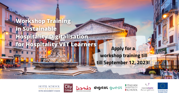 Erasmus VET Learner Mobility Call 1 “Workshop Training in Sustainable Hospitality Digitalisation for Hospitality VET Learners”