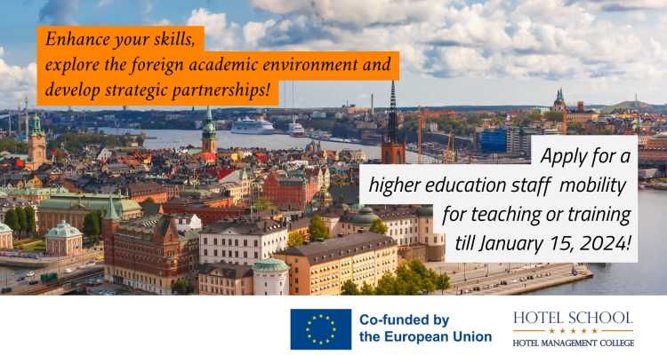 Erasmus higher education staff mobility Call 1: Teaching or professional development
