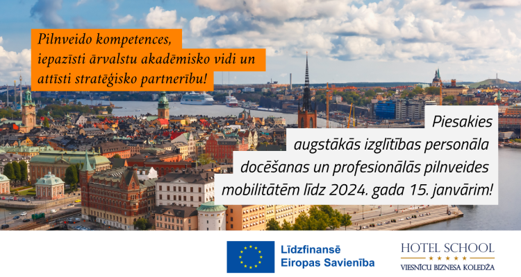 Erasmus+ mobilitātes aktivitātes augstākās izglītības personālam – docēšana vai profesionālā pilnveide