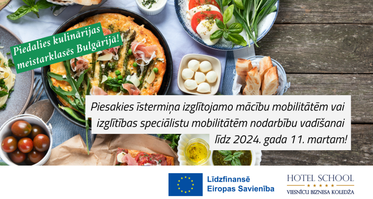 Erasmus+ mobilitātes profesionālās izglītības audzēkņiem un speciālistiem: Dodies uz Bulgāriju!