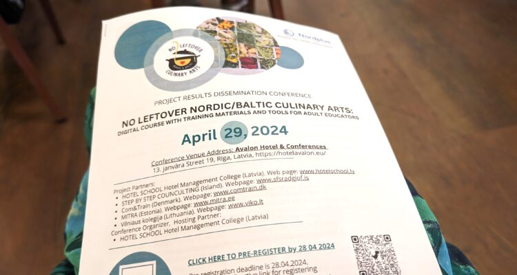 Projekta “NO LEFTOVER Nordic/Baltic Culinary Arts” rezultātu izplatīšanas konference