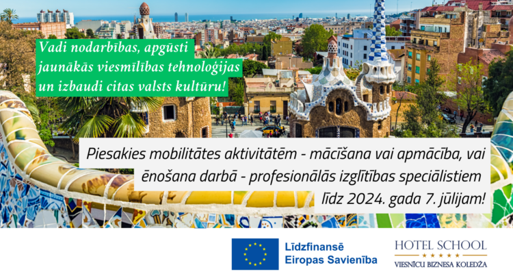 Erasmus+ mobilitātes aktivitātes profesionālās izglītības speciālistiem 2024. gadā