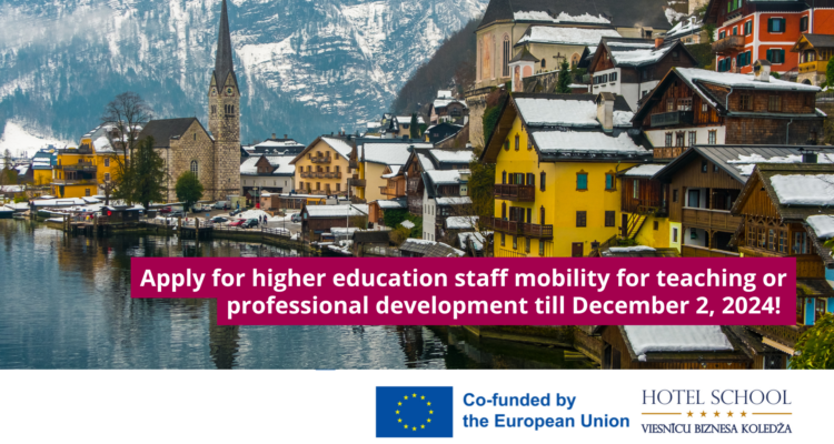 Erasmus higher education staff mobility Call 6: Teaching or professional development