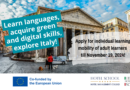 Erasmus Adult Learner Mobility Call 2 Apply till November 19