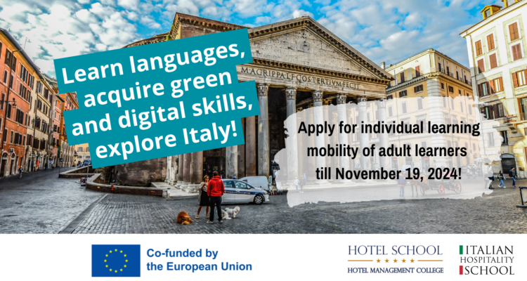 Erasmus Adult Learner Mobility Call 2: Apply till November 19!