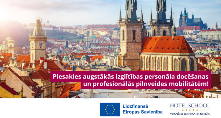 Erasmus+ mobilitātes augstākās izglītības personālam – docēšana vai profesionālā pilnveide (marts – jūlijs)