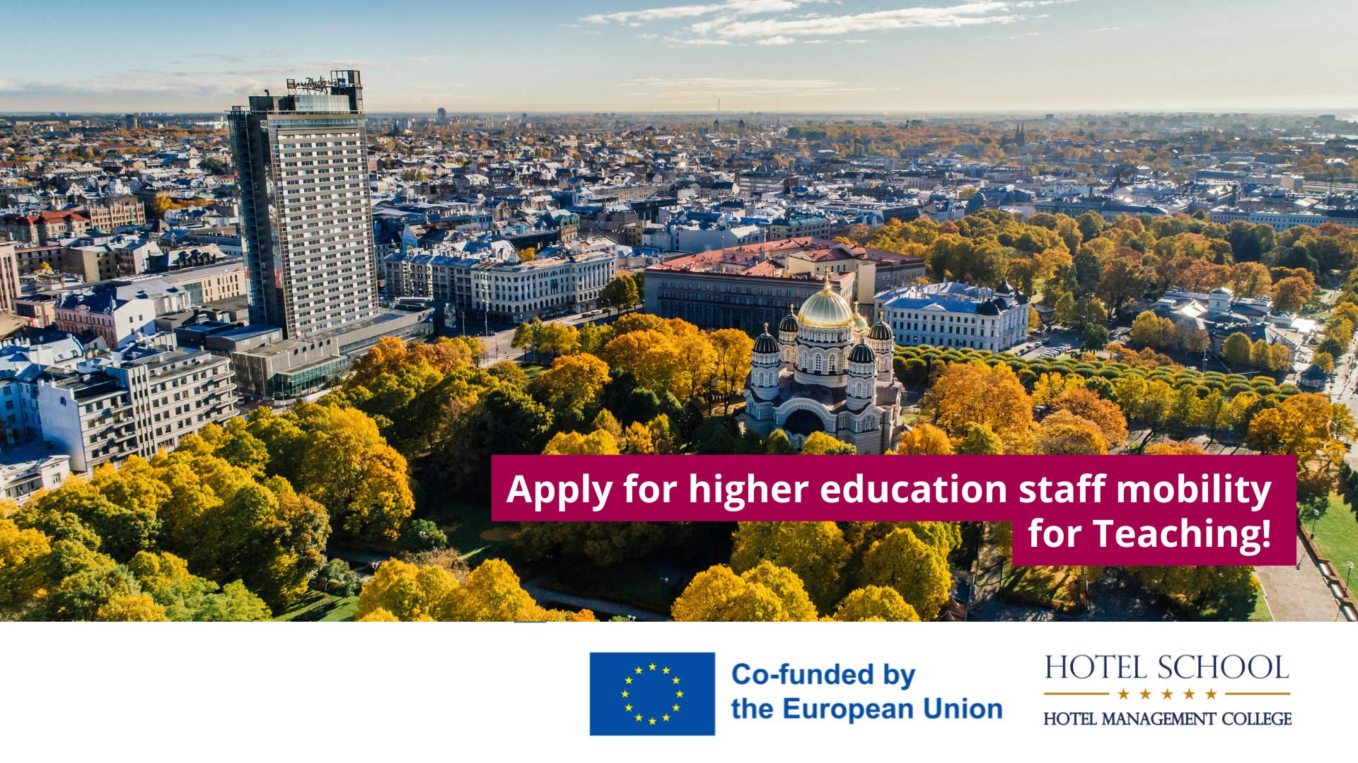 Erasmus higher education staff mobility Call 8 (No. 2023-1-LV01-KA131-HED-000136703)