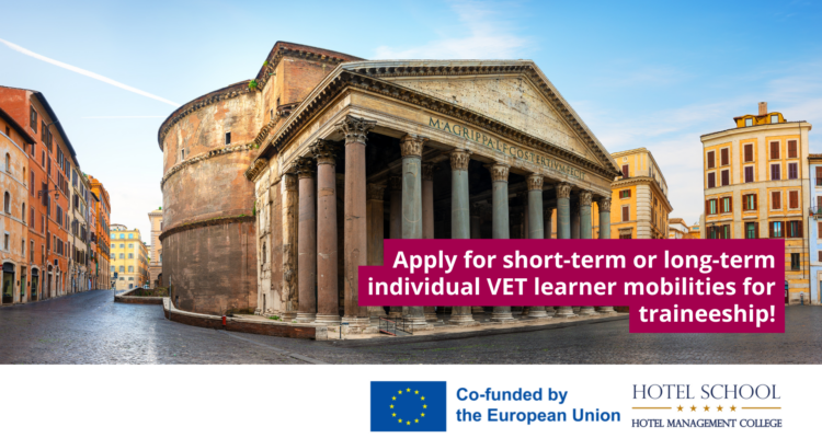 Erasmus VET Learner Mobility for traineeship to Italy
