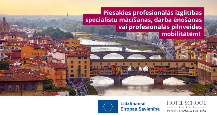 Erasmus profesionālās izglītības speciālistu mobilitātes: Pieteikšanās līdz 11.maijam