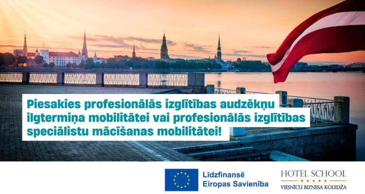 Ienākošās mobilitātes profesionālās izglītības audzēkņiem un speciālistiem 2026. gada septembrī – decembrī